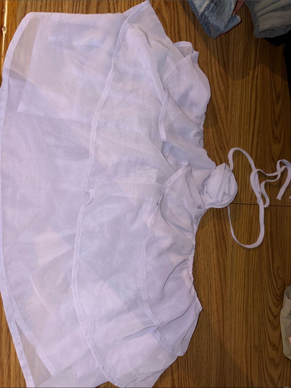 Altar'd State Light Lavender Layered Chiffon Skort with Tie Waist